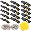 QitinDasen 15 Set Auto Impermeabile Elettrico Connettori, Kit Presa Spina Connettore Elettrico Impermeabile Sigillato, per Auto Camion Barca (2 Pin/3 Pin/4 Pin)