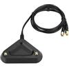 ASHATA Base magnetica per antenna Dock, cavo di prolunga femmina RP-SMA a femmina RP-SMA Staffa flessibile Fondo magnetico per antenna - Nero