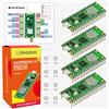 DVOZVO Raspberry Pi Pico W con intestazioni pre-saldate, chip Raspberry Pi RP2040, connettività wireless WiFi, confezione da 4
