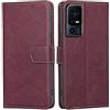 RankOne Cover per TCL 40 SE (6.75 Inches), Custodia Flip Pelle Portafoglio, Magnetica Libro Bumper Cover Case - Rosso