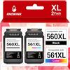 KNOWINK 560 XL 561XL Cartuccia Compatibile per Cartucce Canon 560 561 PG-560XL CL-561XL Nero e Colore Inchiostro Stampante per Canon Pixma TS5350 TS5351 TS5352 TS5353 TS7450 TS7451