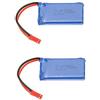 YUNIQUE GREEN-CLEAN-POWER - Batteria Lipo Ricaricabile 2 Pezzi 3.7V 730mAh per Drone WLtoys V636 V686 | Adatta per Quadricottero, Alta Capacità | Include 2 Batterie, Blu