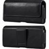 Miimall Custodia per telefono compatibile con Samsung Galaxy Z Fold 6, custodia in pelle PU con clip da cintura e chiusura magnetica resistente all'usura in vita custodia per Galaxy Z Fold 6/5/4/3/2,