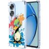 YUXING Cover Trasparente per Oppo A6 Pro 5G - Custodia Protettiva Sottile in TPU Morbido Antiurto con Carino Motivo Disegno Cool (Duck)
