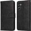Generico Custodia Compatibile con Samsung Galaxy A25 5G SM-A256 A256F / A25 5G Global A256B COVER stand flip LIBRO gel PORTAFOGLIO Protezione display magnetica eco pelle porta carte vano card (Nero sfumato)