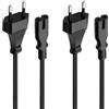 Hawpasy 2 PCS 1.5M IEC 320 C7 Cavo di Alimentazione Power Cable con 2 Pin Euro Cavo, Bipolare Universale Di Ricambio Per Dispositivi Elettronici, Televisori, Lettori Multimediali E Apparecchi Compatibili