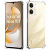 GIOPUEY Cover Compatibile con Realme Note 70T, TPU Ultrasottile HD Case, Protezione del Cuscino d'Aria - Trasparente