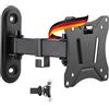 SCHWAIGER 9390 Supporto a parete per TV Supporto per schermi da 13 a 29 pollici fino a 25 kg girevole in alluminio verniciato a polvere inossidabile incl. accessori di montaggio