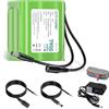 CITYORK 12,6 V, 7900 mAh Batteria Ricaricabile agli Ioni di Litio con caricabatterie per lampade solari da strada all'aperto, telecamere CCTV, videocamere, Lettori CD, DVD portatili, radio