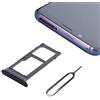 Cemobile Vassoio supporto Porta carta SIM Slot scheda Micro SD di ricambio per Samsung Galaxy S9/S9 Plus G960 G965 (solo per modelli Single SIM) + SIM Card vassoio aperto espulsione (Nero)