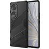 ESTH® Custodia per Honor 70 con Supporto [Compatibile con Supporto Magnetico per Auto] Cover Paraurti PC + TPU, Nero