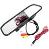 AMONIDA Monitor per Telecamera per Specchietto Retrovisore, Monitor per Specchietto Retrovisore per Auto da 4,3 Pollici Schermo LCD TFT HD Ingresso Video a 2 Canali