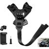 Dstarymnix Supporto Casco Moto Mento per GoPro Hero 13 12 11 10 9 8 7 Max, per Insta360 X5 X4 X3, per DJI Osmo 360 Action 5 Pro 4/3, per AKASO Attacco a Gancio J con Silicone Antiscivolo e Base ABS Stabile
