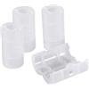 Zerone Convertitore di Batteria da AA a C Scatola Porta Convertitore per Commutatore Porta Adattatore Bianco, 4PCS