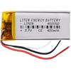 Liter energy battery Batteria a 3 cavi 402050 LiPo 3.7V 420mAh 1.554Wh 1S 5C Liter Energy Battery Ricaricabile con PCM termistore NTC Smartwatch Elettronica - Non adatto per Radiocomando 52x20x4mm (3P|420mAh|402050)