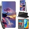 PHINIENLAND Cover per Huawei P30 Lite Case PU Pelle Custodia [Kickstand] [Chiusura magnetica] [Slot per Schede], Portafoglio Flip Custodia per Huawei P30 Lite,Montagna