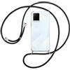 SIMao Cover Collana per Cellulare Compatibile con VIVO Y21s/ Y21/ Y33s, Custodia Trasparente Silicone con Cordino Necklace Case Antiurto Protettivo Cover Custodia da Collo Custodia con Cordino, Nero