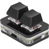 Jectse Macro Pad, Tastiera 2 Tastiera Programmabile Tastiera Macro Meccanica con Interruttore Rosso, Tastiera Multifunzionale OSU Copia Incolla Tastiera Tastiera Mini USB (Nero)