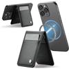 XMTON portafoglio per MagSafe, 5 porta carte con Supporto Regolabile, RFID Blocco, pelle PU, Wallet per iPhone 17/16/15/14/13/12 Series e Google pixel 10/10 Pro/10 Pro XL/10 Pro Fold, Nero