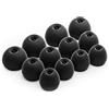 Okuli 12 x Gommini Auricolari in Silicone Ricambio per Sennheiser CX 3.00, 5.00, 6.00, 7.00 Auricolari Cuffie in Nero