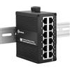 Atroodac Switch Gigabit Mini Ethernet a 12 porte Switch di rete non gestito ad alta efficienza energetica Ottimizzazione del traffico Splitter Ethernet IP40 Robusto metallo Montaggio a parete 20Gbps