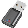 Synkris Adattatore USB Bluetooth 5.3 per PS5 PS4 PC Switch Mac Dongle Audio a bassa latenza Dual Accoppiamento Compatibile Cuffie Altoparlanti Portata 20 m Plug Play senza driver