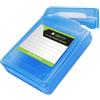 Techly 306318 Scatola di Protezione per 1 HDD 3,5 Azzurro Trasparente Azzurro