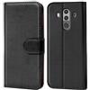 Verco custodia per Huawei Mate 10 Pro, Case per Mate 10 Pro Cover PU Pelle Portafoglio Protettiva, Nero