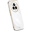 RankOne La Custodia del Telefono è Adatta per Realme 14 Pro+ 5G / Realme 14 ProPlus 5G (6.83 Inches), Case per Cellulare in Silicone con Telaio Galvanico - Bianco
