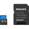 Philips Ultra Pro microSDXC Card 64 GB + adattatore SD UHS-I U3, velocità di lettura fino a 100 MB/s, A1 Fast App Perf, V30, scheda di memoria per smartphone,tablet,PC, lettore di schede, video 4K UHD