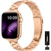 MaEiol Cinturino Metallo per Apple Watch 41mm /40mm /38mm /42mm(Series 11/10) per Uomini Donne, Cinturino in Acciaio Inossidabile Sottile per Apple Watch SE/Serie 11 10 9 8 7 6 5 4 3 2 1, Oro rosa