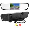 Keenso Specchietto Retrovisore Per Auto 4.3 Pollici, HD Impermeabile, Con 8 LED E Telecamera Di Retromarcia, Per Sicurezza E Visibilità Migliorata
