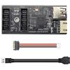 CY Scheda Singola 19/20Pin Header a USB 3.0 19/20Pin Dual Ports Femmina Tipo PCBA Adattatore Splitter HUB 5Gbps