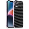 TF Skins Compatibile con iPhone 15, pellicola protettiva posteriore protettiva, super sottile e resistente (carbonio nero)