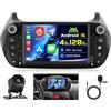 Hikity 4+128G Autoradio Android per FIAT Fiorino 2008－2016 Wireless Carplay 7''IPS Schermo per Auto Android Auto WiFi Touchscreen Bluetooth5.0 GPS Retrocamera