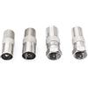 JZK Kit adattatore per connettore coassiale tipo F da 4 pezzi, adattatore per accoppiamento antenna TV per TV, cavo antenna, router, modem, ricevitore satellitare, apparecchiature audio/video