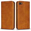 Copmob Cover iPhone 7/8/SE 2020/SE 2022,Flip Portafoglio Custodia in Pelle,[4 Slot][Supporto Stand][Chiusura Magnetica],Caso Cover Libro Custodia Cover per iPhone 7/8/SE2/SE3 - Cachi