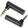 Socobeta Jack ausiliario del Cavo Audio 90 Gradi ad Angolo retto Jack Stereo da 3,5 mm Maschio a Femmina 2 Pezzi