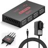 Hemlosk 4K Splitter HDMI 1 In 4 Out, Sdoppiatore HDMI 1x4, Switch Duplicatore, Distributore Audio Video Supporta 3D, HDCP, 4K@30Hz, Trasmissione Lunga, per TV, PS4, Xbox, Blu-Ray, Proiettore e Monitor