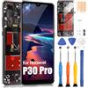 ARSSLY Schermo per Huawei P30 Pro LCD per Huawei P30 Pro VOG-L29 VOG-L09 VOG-AL00 LCD Display Touch Digitizer Assembly + Riparazione (nero con telaio Incell, non supporta impronte digitali)