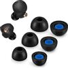 YieJoya Punte in schiuma di memoria per WF-1000XM4, punte auricolari di ricambio antiscivolo per WF, WI, XBA, serie MDR - Nero