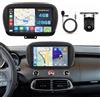 Hikity 4+128G Android 15 Autoradio per Fiat 500X 2014-2020 con Wireless Carplay Android Auto, 9 Pollic Incell Schermo Tattile Supporto BT/GPS/WiFi/FM/RDS+Retrocamera+MIC