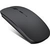 QYFP Mouse Bluetooth, ricaricabile, leggero, senza fili, compatibile con MacBook Pro/Air/Android/iOS Tablet/Laptop/PC/Mac/Computer, Nero