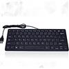 CCYLEZ Mini tastiera USB cablata, tastiera ultrasottile universale a 78 tasti, mini tastiere multimediali portatili per PC desktop(Nero)