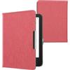 kwmobile Custodia compatibile con Tolino Vision 1/2 / 3/4 HD - Cover Jeans Denim con Chiusura Magnetica - eReader Flip Case rosso