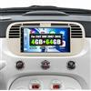 SIXWIN Autoradio per FIAT 500 (2007-2015), 4+64GB Android 15, 7 Pollici HD Touchscreen, Supporta CarPlay e Android Auto, Mirror Link, WiFi, Bluetooth 5.0, FM/RDS, 32EQ,Comandi al volante- Bianco