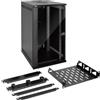 Tecmojo 12U 330 mm profondità armadio dati montaggio a parete, armadio server 12U 10, armadio di rete con ripiano rack, pannelli spazzolati, organizer per cavi per dispositivi AV/IT/dati da 10