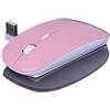 REY Mouse senza fili Mouse senza fili Slimline Mac Design rosa-bianco
