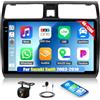 CAMECHO Android 15, 4G+128G CAMECHO Autoradio per Suzuki Swift 2003-2010 con Carplay Android Auto, Touch Radio da 10.1 Pollici 2Din con GPS Navi WiFi Bluetooth FM/RDS EQ SWC +AHD Retrocamera&MIC