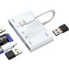 zoyuzan Adattatore da Lightning a USB Micro SD (6 in 1) per Apple iPhone 15 per iPad, compatibile con Samsung Card Reader Cellulare scheda di memoria digitale Lettore di schede TF